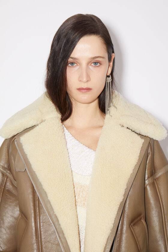Acne Studios Lederjacke mit Shearling Top Angebot
