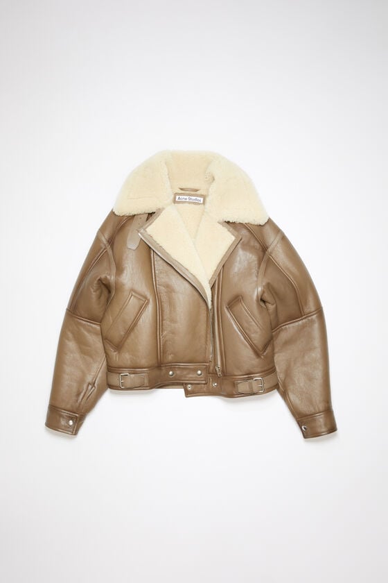 Acne Studios Lederjacke mit Shearling Top Angebot