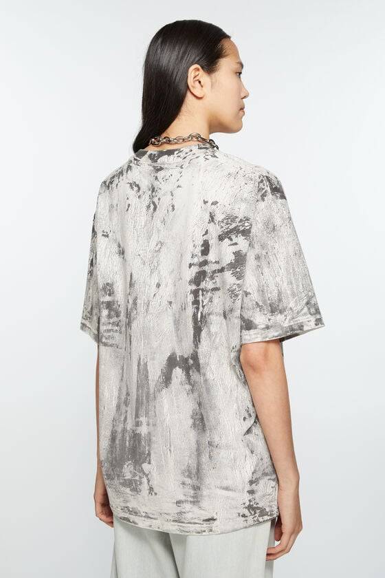 Acne Studios T-Shirt mit Gipsaufdruck Blitzangebot