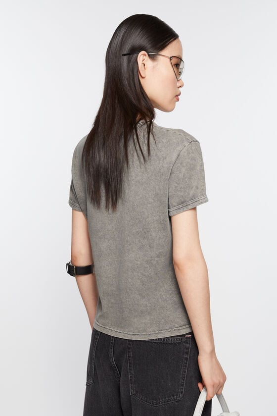 Acne Studios T-Shirt mit verschwommenem Logo – taillierte Unisex-Passform VIP-Rabatte