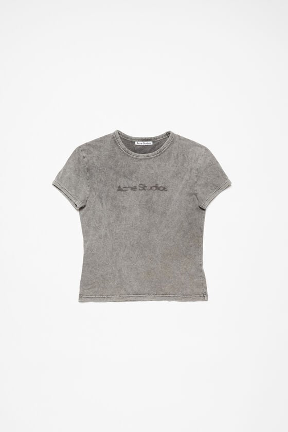Acne Studios T-Shirt mit verschwommenem Logo – taillierte Unisex-Passform VIP-Rabatte