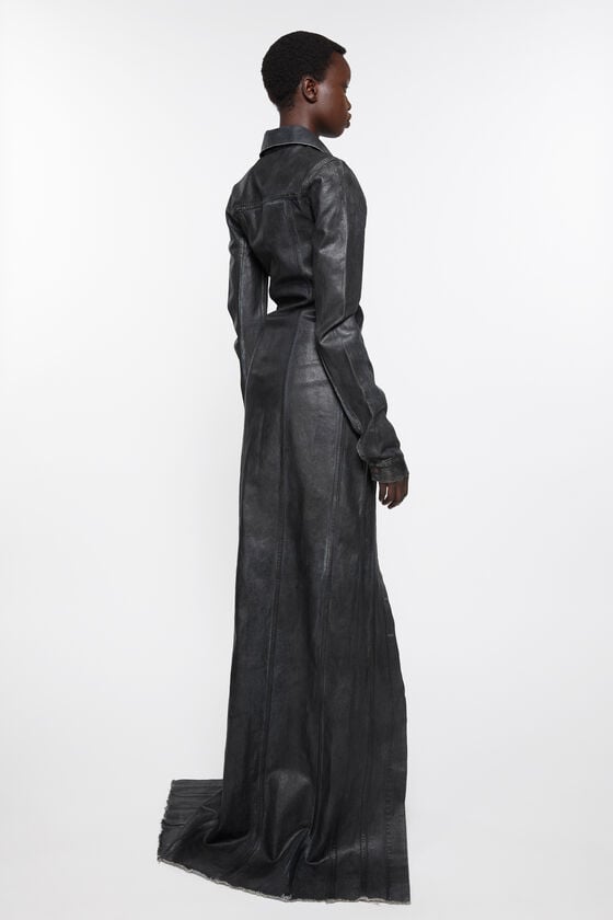 Acne Studios Kleid aus beschichtetem Denim Laufsteg-Show Zeitbegrenzte Promotion