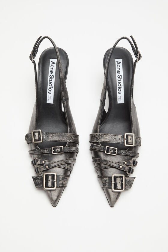 Acne Studios Slingbacks aus Leder mit Absatz Begrenzt auf 3 Tage