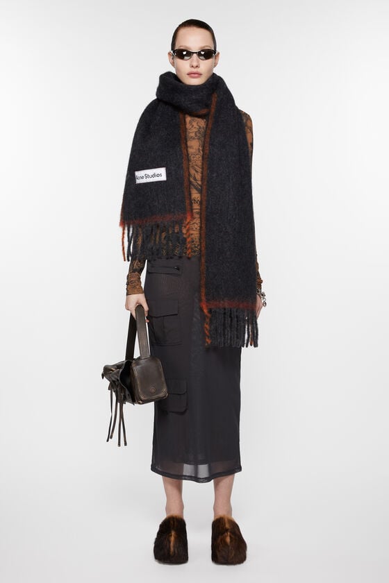 Acne Studios Woll-Mohair-Schal – Schmal Black Friday Preise