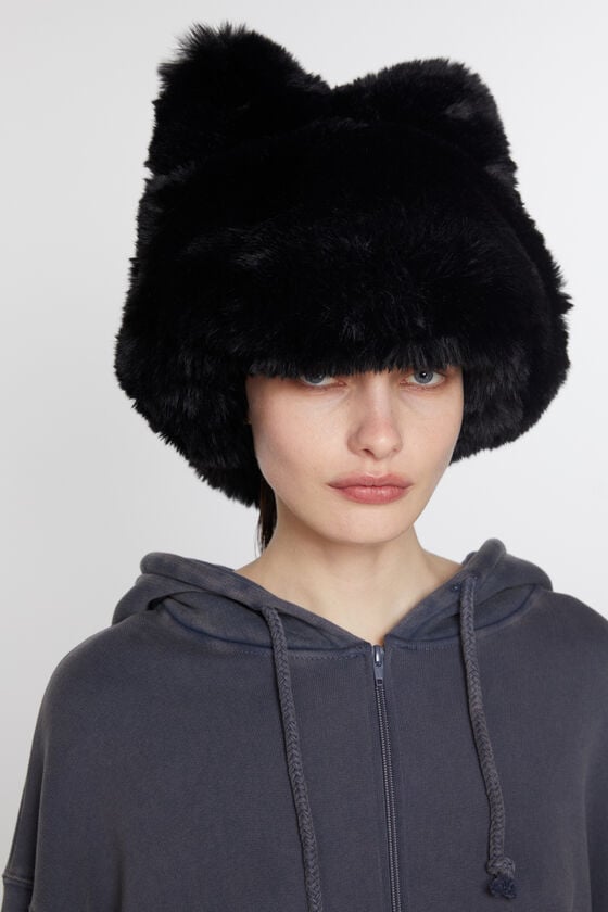 Acne Studios Flauschige Mütze mit Schleife 2025