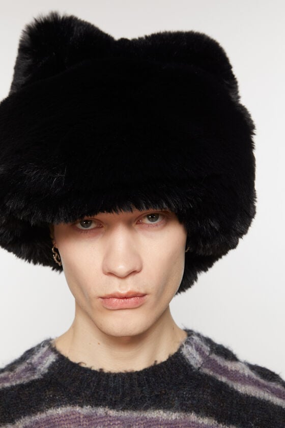 Acne Studios Flauschige Mütze mit Schleife 2025