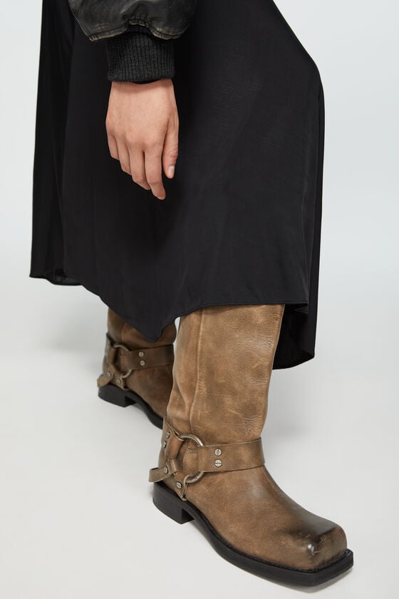 Acne Studios Lederstiefel mit Schnalle Günstiger Verkauf