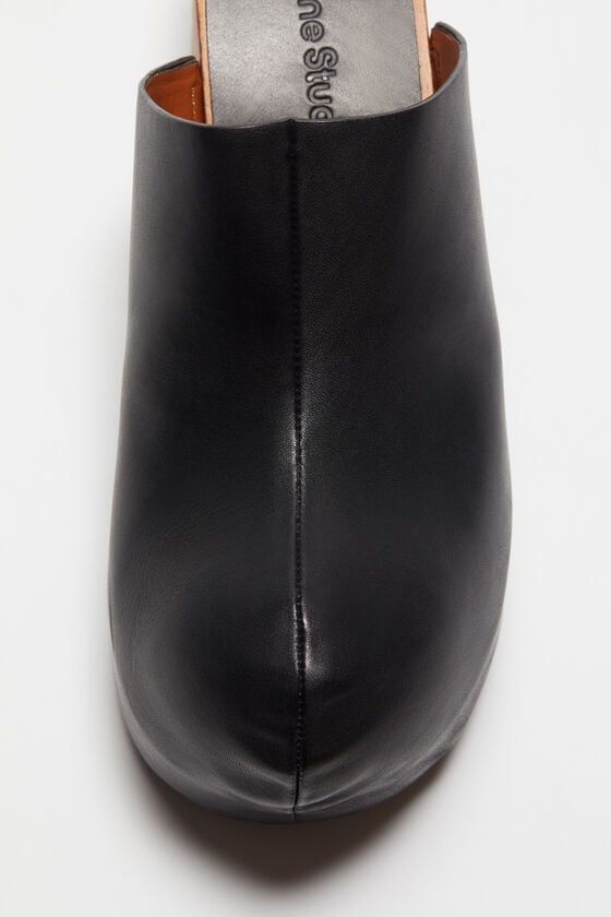 Acne Studios Leder-Holz-Clogs Preisnachlass