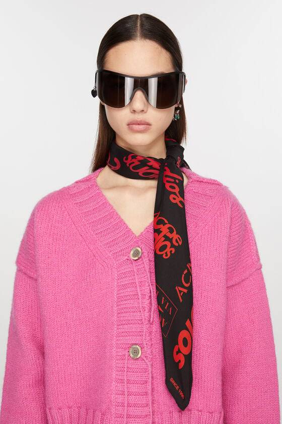 Acne Studios Seidenschal mit Logo-Prints Zeitlich begrenztes Angebot