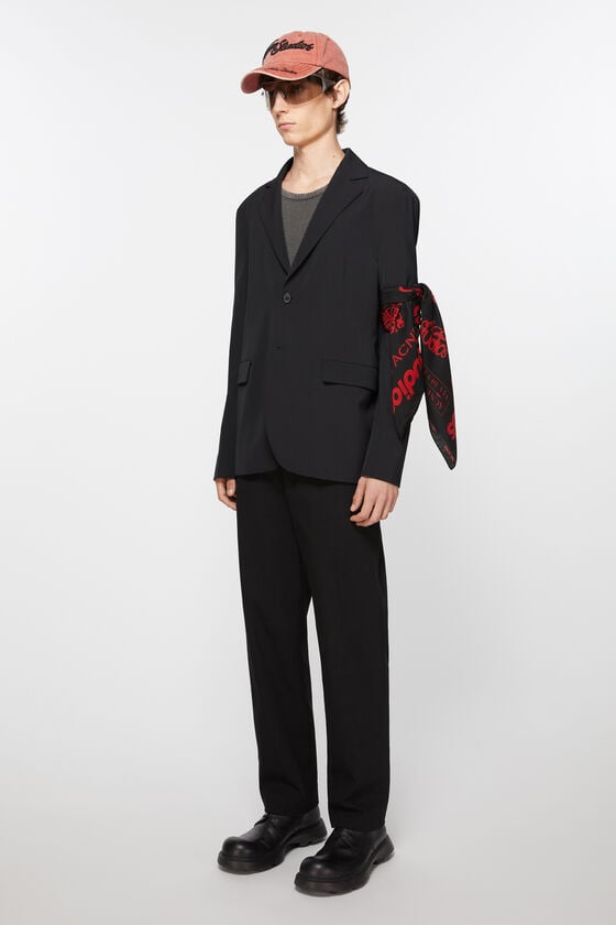 Acne Studios Seidenschal mit Logo-Prints Zeitlich begrenztes Angebot