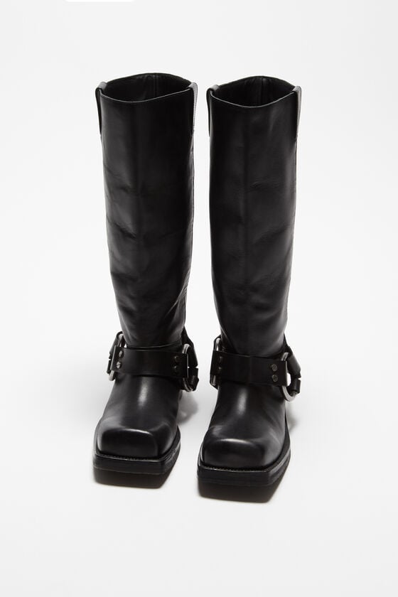 Acne Studios Lederstiefel mit Schnalle Exklusive Angebote