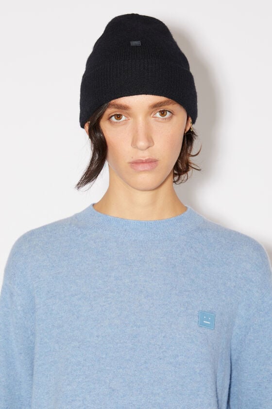 Acne Studios Beanie mit Micro-Face-Aufnäher Discount Store für neue Produkte