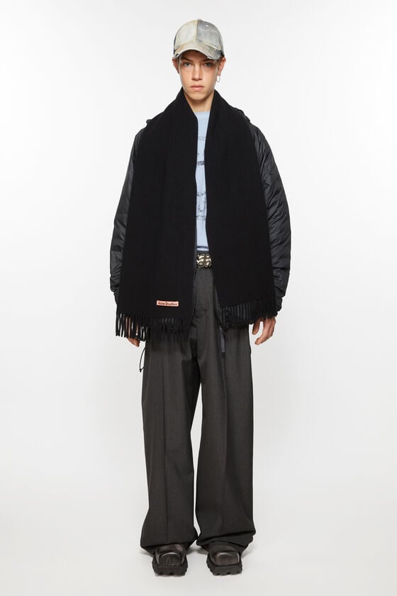 Acne Studios Schmaler Fransen-Schal aus Wolle Kostenloser Versand international