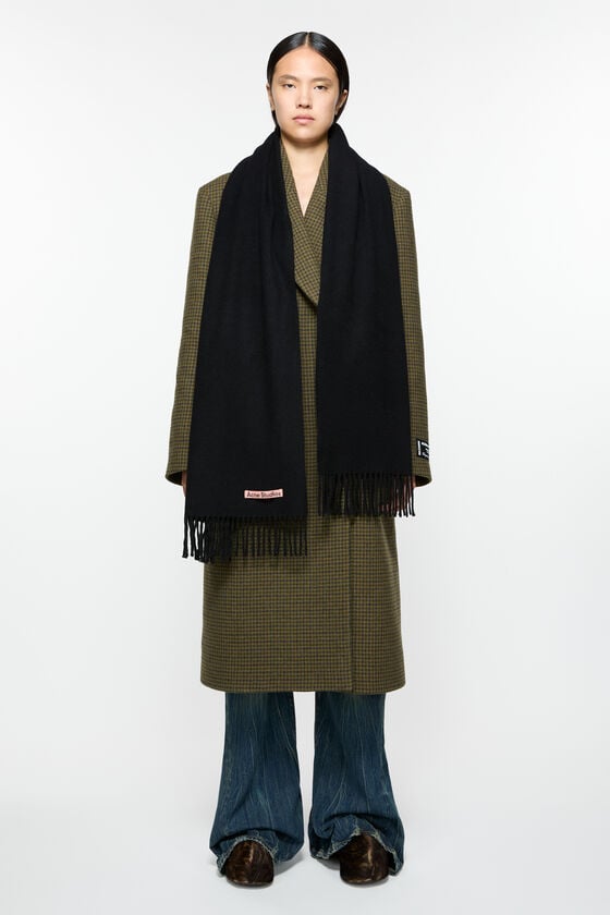 Acne Studios Schmaler Fransen-Schal aus Kaschmir Black Friday Preise