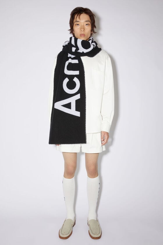 Acne Studios Schal mit Logo-Jacquardmuster zollfrei