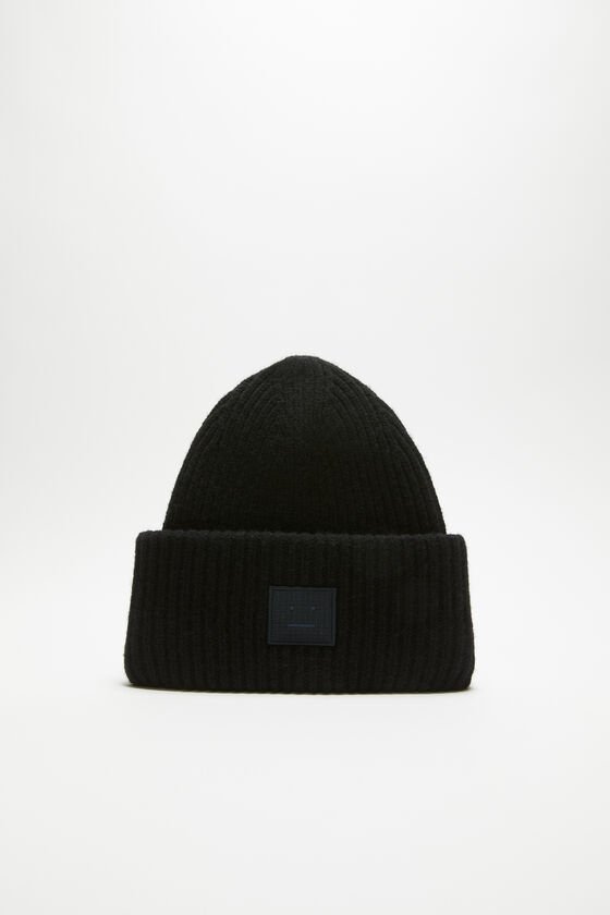Acne Studios Mütze mit großem Face-Logo 50% Rabatt für begrenzte Zeit