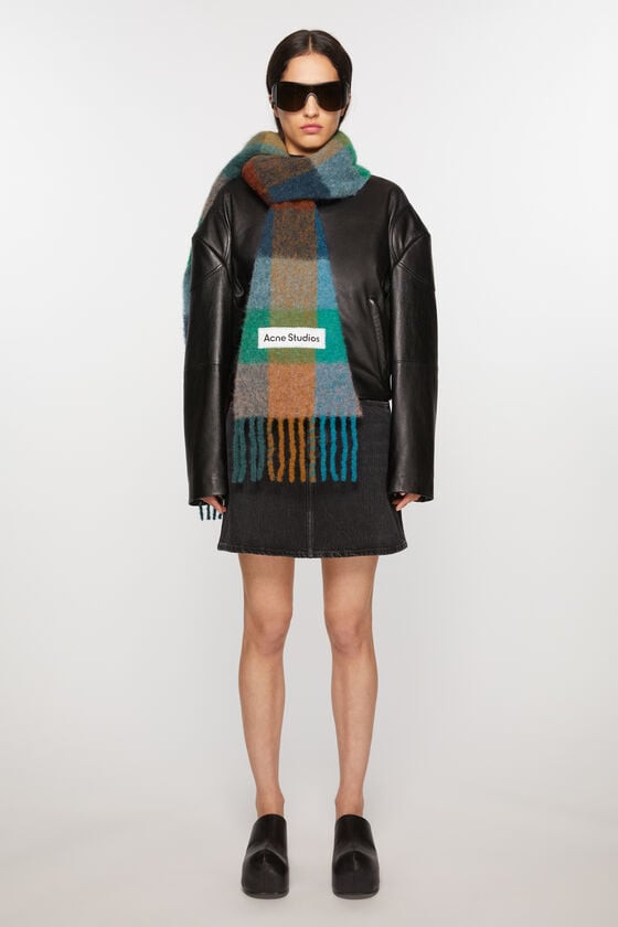 Acne Studios Karierter Schal aus Mohair Blitzverkäufe