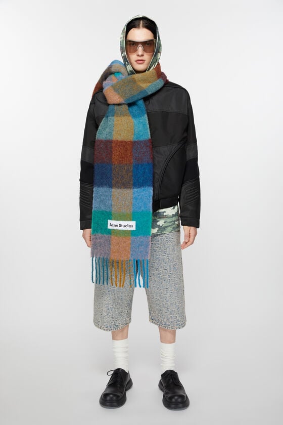 Acne Studios Karierter Schal aus Mohair Blitzverkäufe