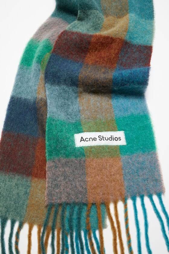 Acne Studios Karierter Schal aus Mohair Blitzverkäufe
