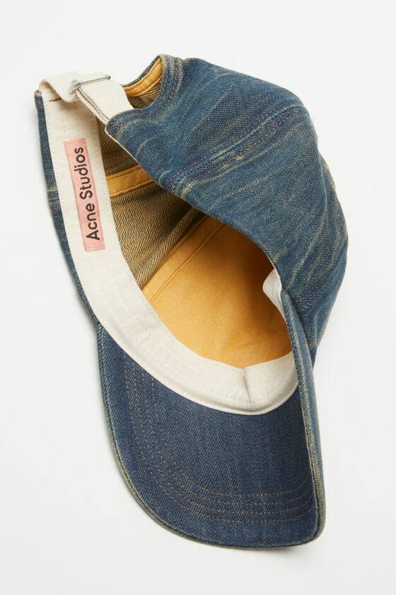 Acne Studios Kappe mit Denim-Logo Kostenloser Versand