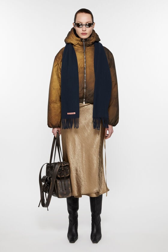 Acne Studios Schmaler Fransen-Schal aus Wolle Fabrikpreis