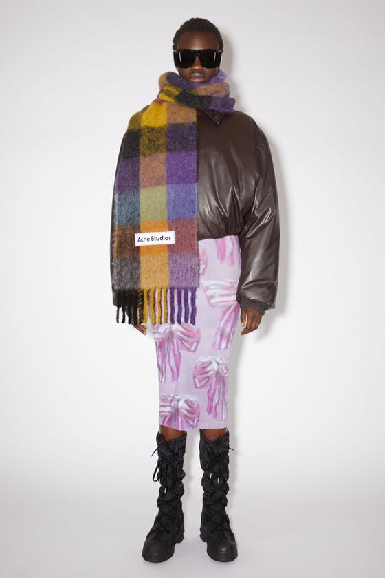 Acne Studios Karierter Schal aus Mohair Versandkostenfrei