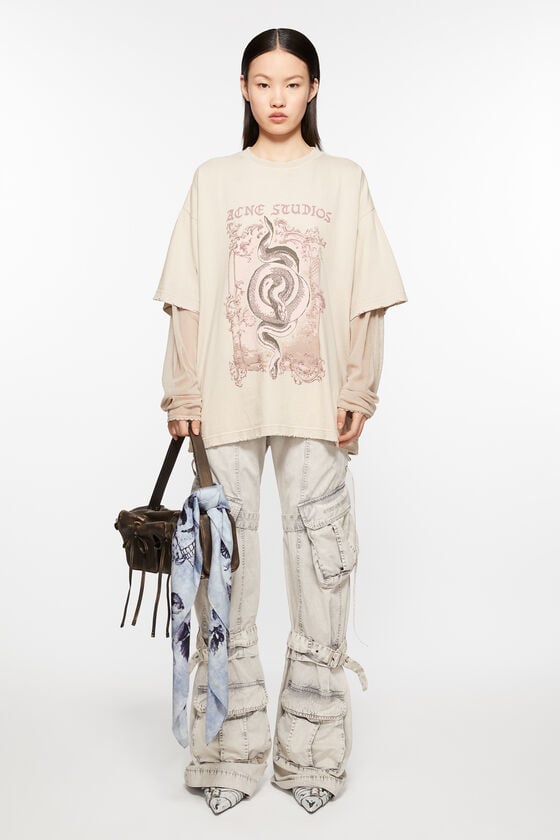 Acne Studios Bedruckter Seidenschal Begrenztes Angebot