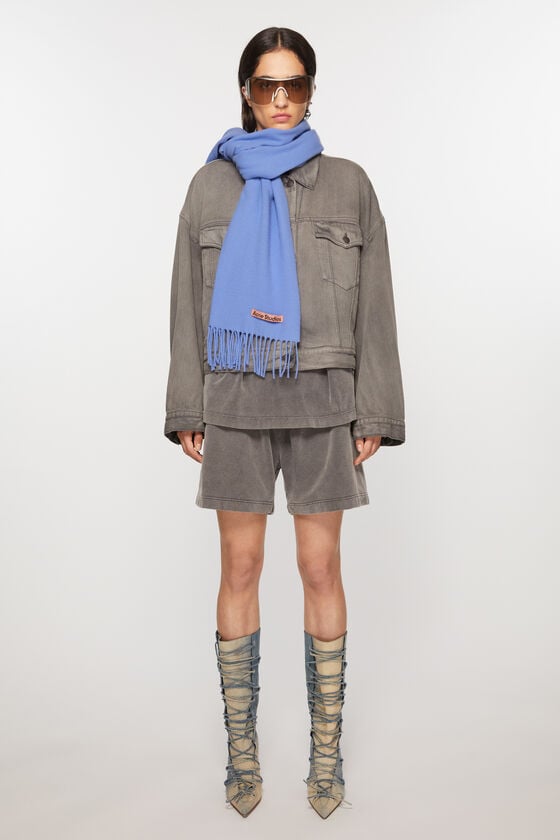 Acne Studios Schmaler Fransen-Schal aus Wolle Vatertagsangebot
