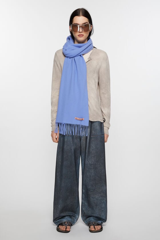 Acne Studios Schmaler Fransen-Schal aus Wolle Vatertagsangebot