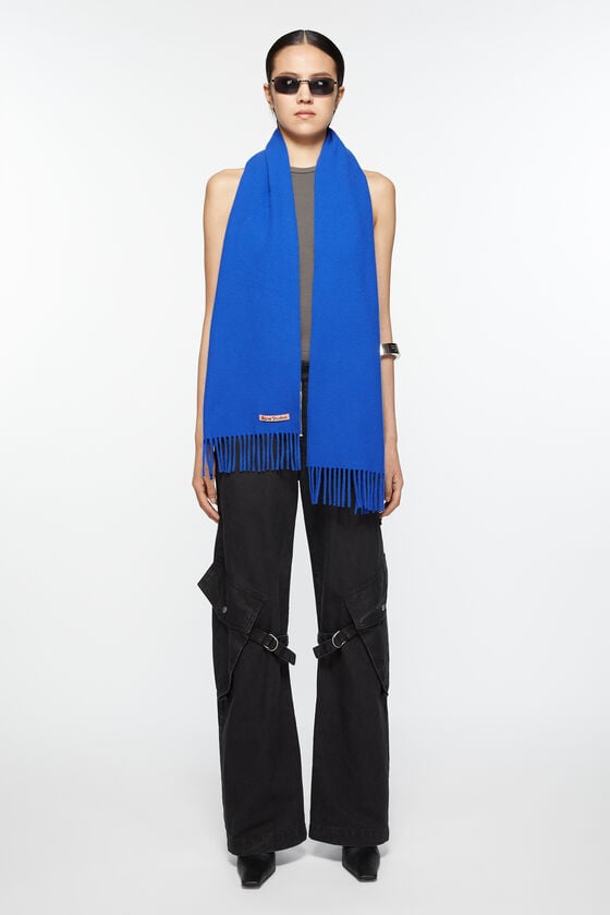 Acne Studios Schmaler Fransen-Schal aus Wolle Jubiläumsangebot