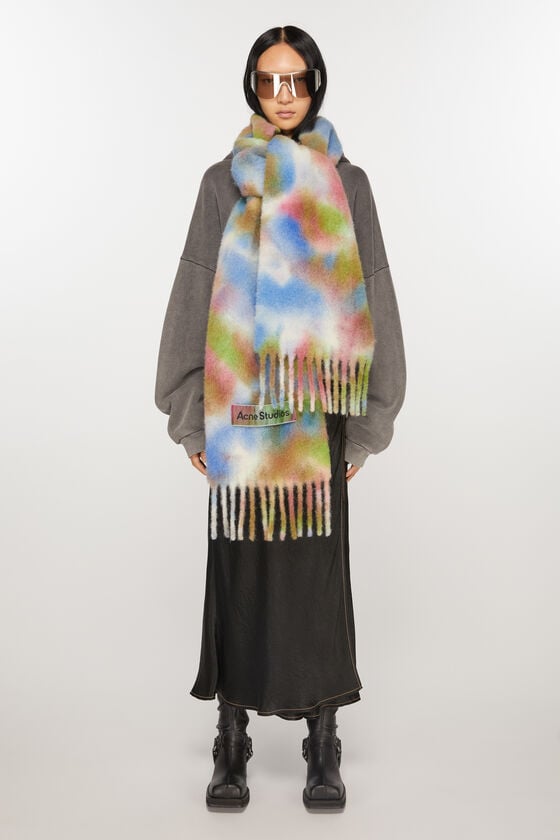Acne Studios Schal aus Alpakawolle in Batik-Optik Exklusive Angebote