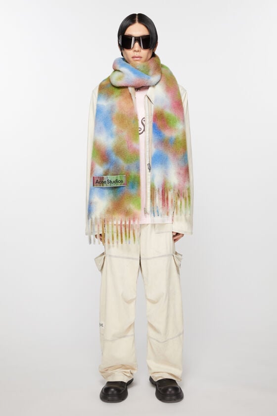 Acne Studios Schal aus Alpakawolle in Batik-Optik Exklusive Angebote