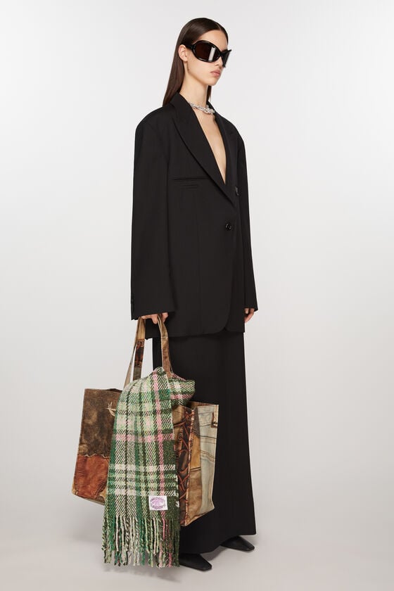 Acne Studios Fransen-Schal mit Karomuster Blitzangebot