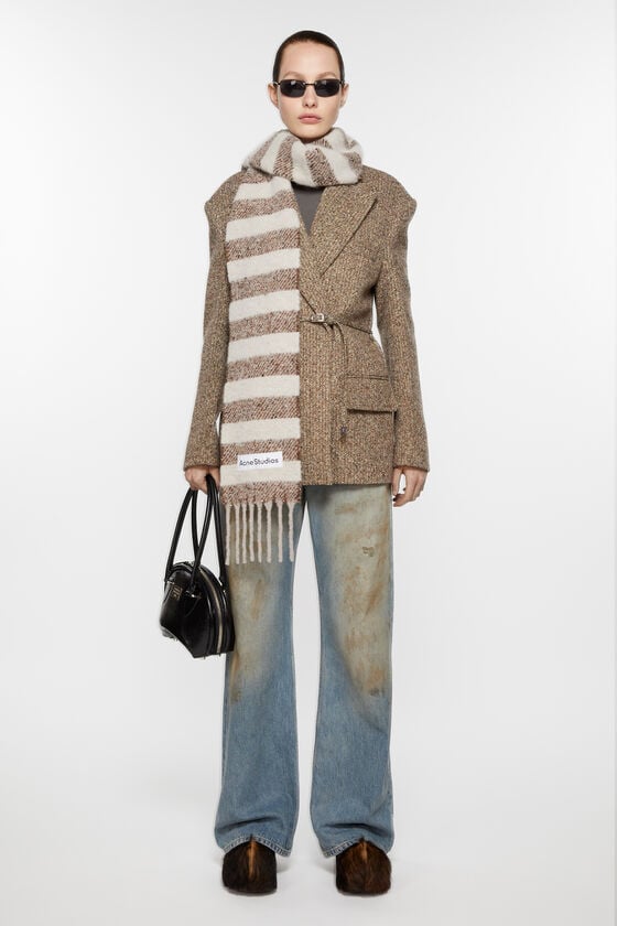 Acne Studios Gestreifter Alpaka-Schal - Schmal Letzte 2 Tage