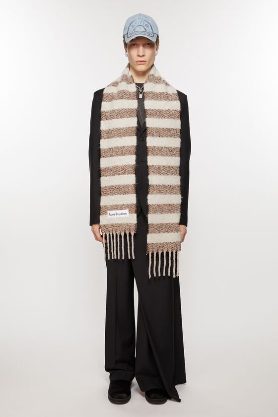 Acne Studios Gestreifter Alpaka-Schal - Schmal Letzte 2 Tage