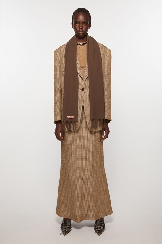 Acne Studios Schmaler Fransen-Schal aus Wolle Bis zu 50% Rabatt