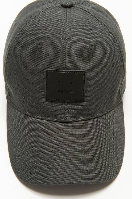 Acne Studios Leder Face-Patch Kappe Nur noch ein Tag übrig
