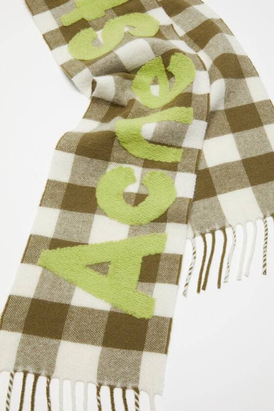 Acne Studios Karo-Schal mit Logo - Schmal Riesige Rabatte