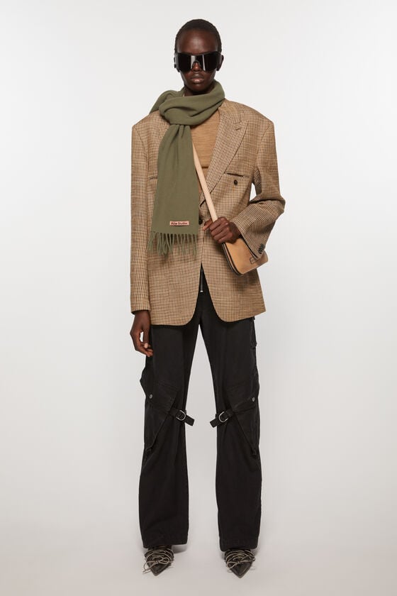 Acne Studios Schmaler Fransen-Schal aus Wolle Speichern exportieren