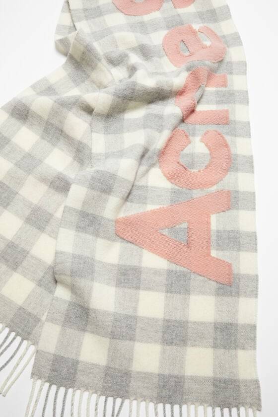 Acne Studios Karierter Schal mit Logo Online