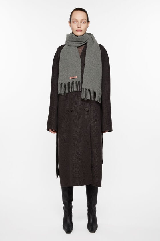 Acne Studios Schmaler Fransen-Schal aus Wolle Verkauf