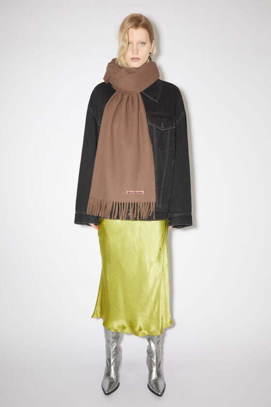 Acne Studios Oversized-Wollschal mit Fransen Schlussverkauf