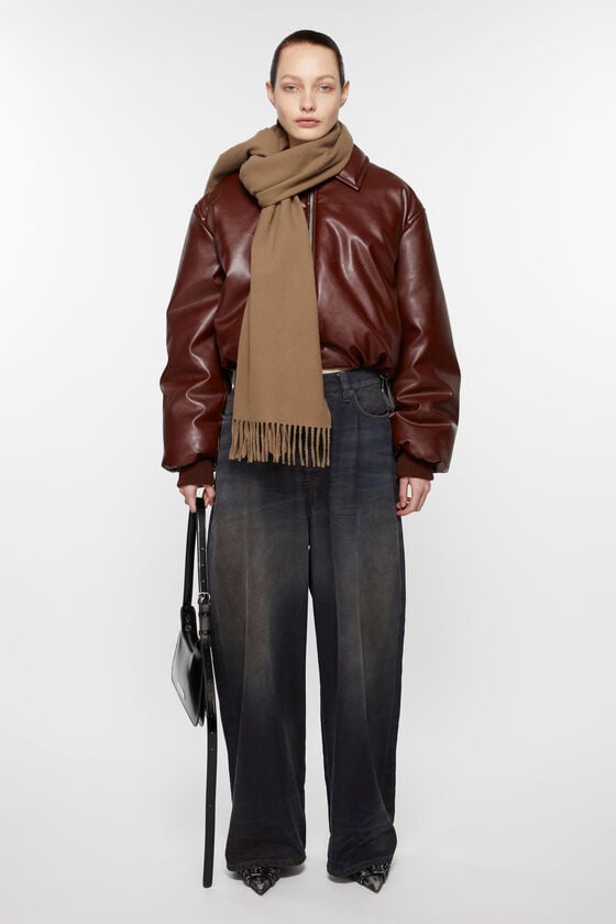 Acne Studios Schmaler Fransen-Schal aus Wolle Günstiger Verkauf