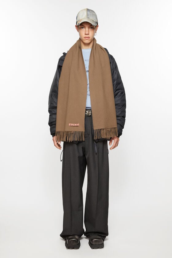 Acne Studios Schmaler Fransen-Schal aus Wolle Günstiger Verkauf