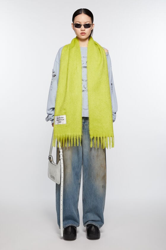 Acne Studios Fransen-Schal aus Alpaka Fabrikverkauf