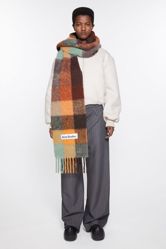 Acne Studios Karierter Schal aus Mohair Kostenloser Versand