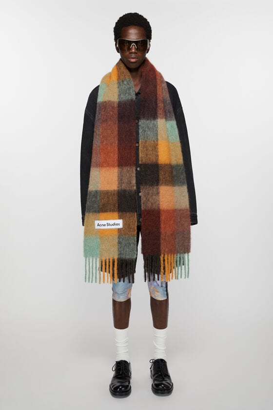 Acne Studios Karierter Schal aus Mohair Kostenloser Versand