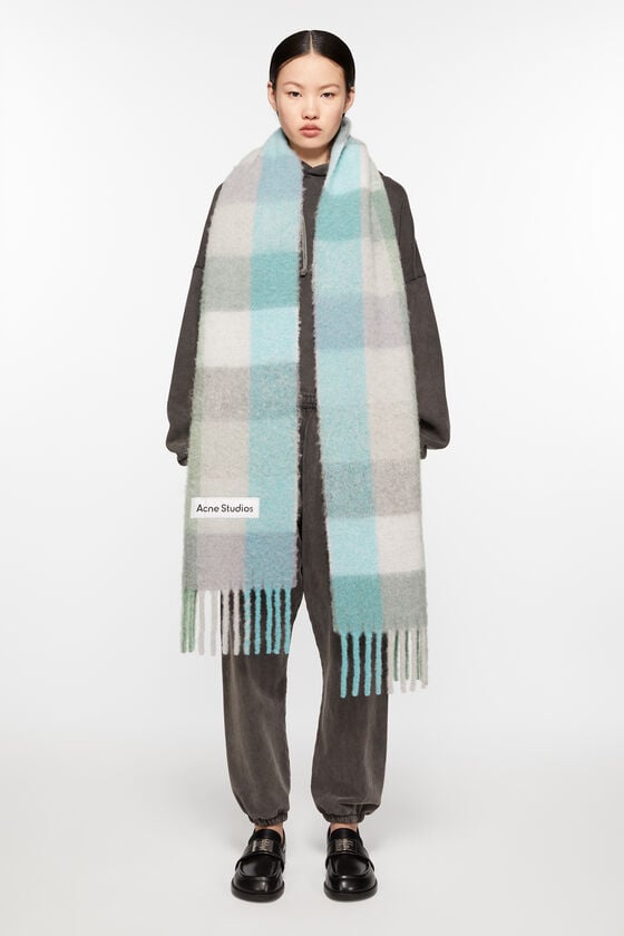 Acne Studios Karierter Schal aus Mohair Limitierter Zeitrabatt