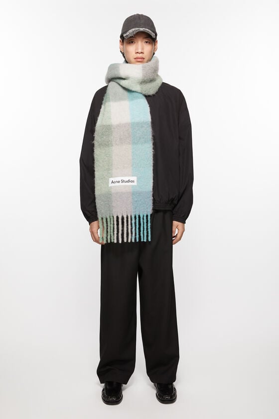 Acne Studios Karierter Schal aus Mohair Limitierter Zeitrabatt