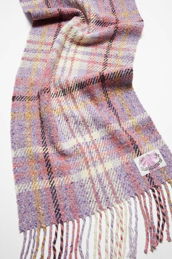 Acne Studios Fransen-Schal mit Karomuster Fabrik Onlineshop